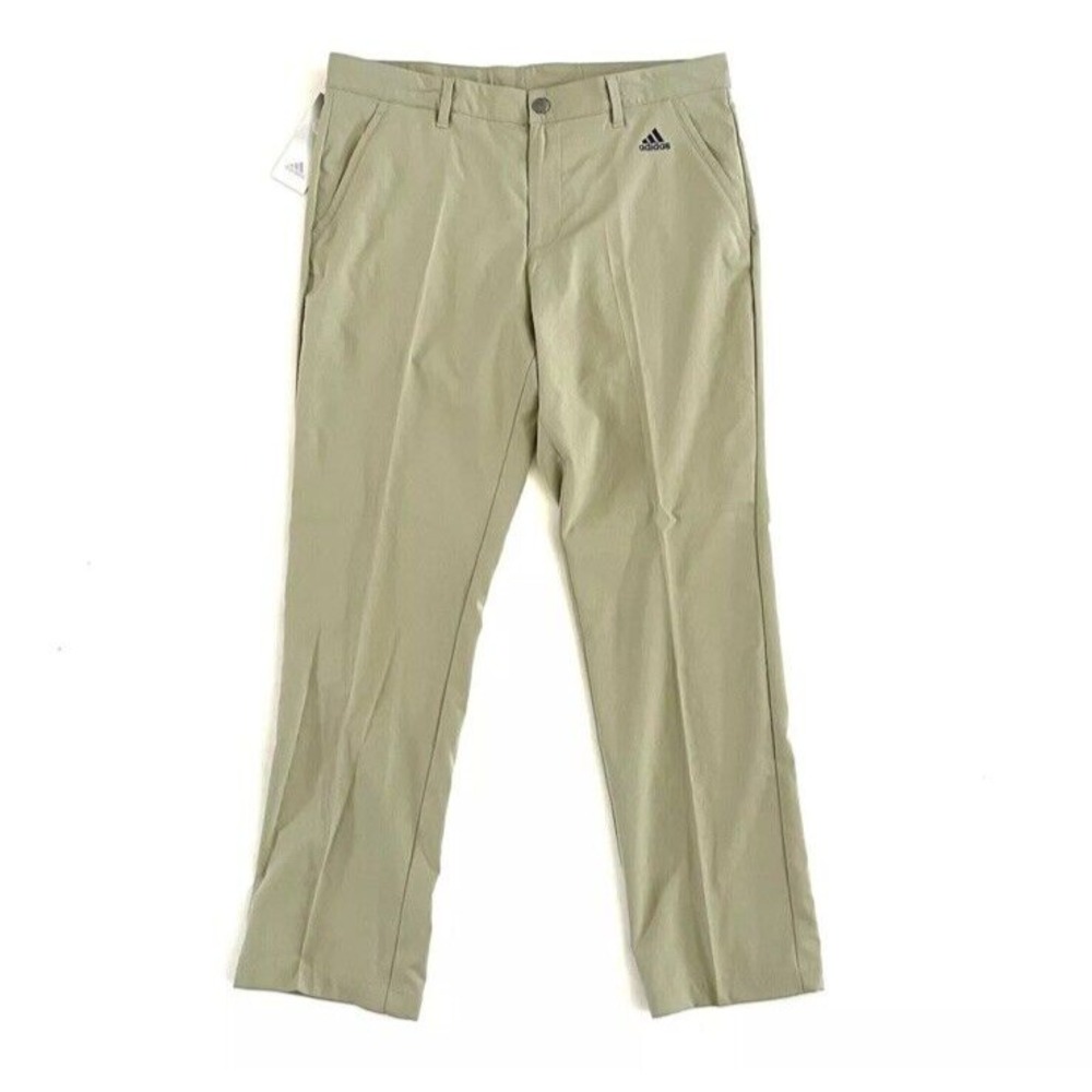 ADIDAS Adi Primegreen Golf Pants Men's Sz 36W x 32L Hemp Tan Logo HG8842 NEW